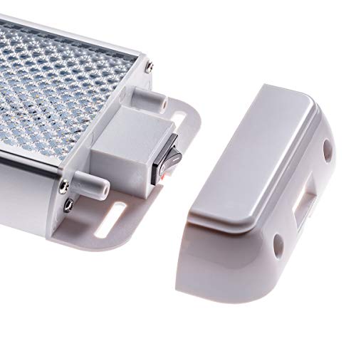 Raycharm RV Marine LED Interior Light Fixture, 10.3" x 3.9" Aluminum Housing, 6000K Cool-White Large Spaces Illuminating,High-Output Low Ampere Draw, Built-in On/Off Rocker Switch, 12V-24V DC, 1-Pack - Image 5