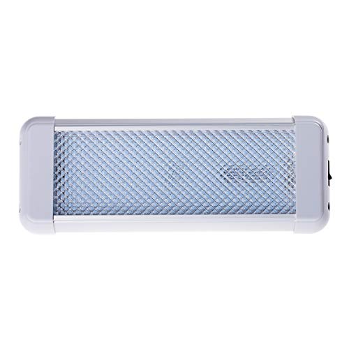 Raycharm RV Marine LED Interior Light Fixture, 10.3" x 3.9" Aluminum Housing, 6000K Cool-White Large Spaces Illuminating,High-Output Low Ampere Draw, Built-in On/Off Rocker Switch, 12V-24V DC, 1-Pack - Image 1