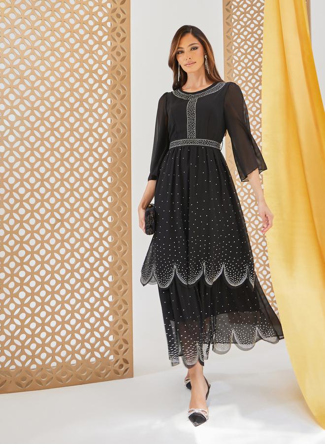 Styli Embellished Chiffon Dress  - Image 1