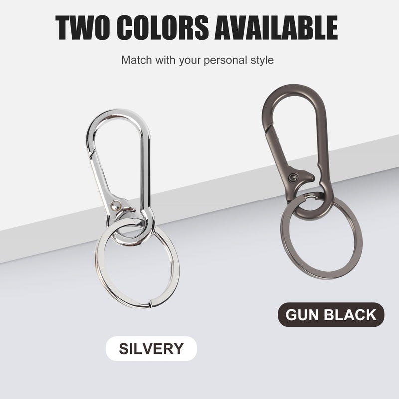 PIGORY 4Pcs Keychain for Car Keys, Metal Key Chain Carabiner for Keys, Key Chain Holder Clip Key Organizer Key Ring - Image 4