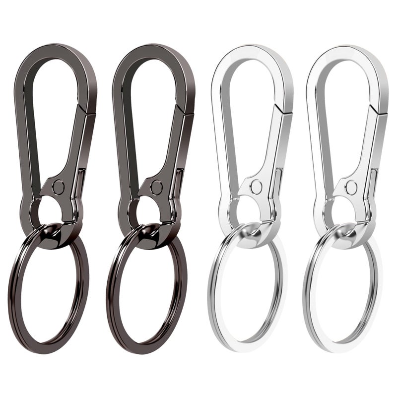 PIGORY 4Pcs Keychain for Car Keys, Metal Key Chain Carabiner for Keys, Key Chain Holder Clip Key Organizer Key Ring - Image 1