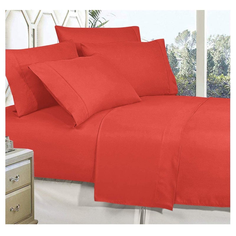 CELINE LINEN Best  Softest  Coziest Bed Sheets Ever! 1800 Premier Hotel Quality Wrinkle-Resistant 4-Piece Sheet Set with Deep Pockets  King Rust - Image 3