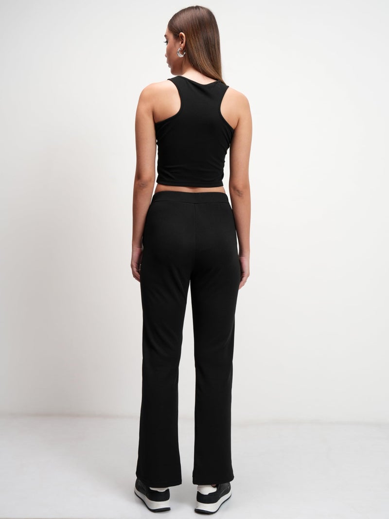 Tokyo Talkies Women Chic Crop Top & Drawstring Trousers Co-ord Set | Shoulder Strap | Stylish | Perfect for Casual Outings & Vacations - Image 5
