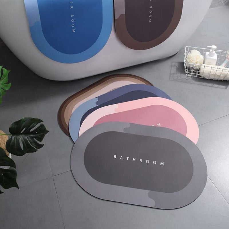 Emergity Quick Drying Bathroom Door Mat MultiFunctional Water Absorbent Door Mat for Bathroom AntiSkid Mat for Bathroom Floor Dry Floor Mat for Bathroom MultiColor Pack of 1 58 38 cm - Image 3
