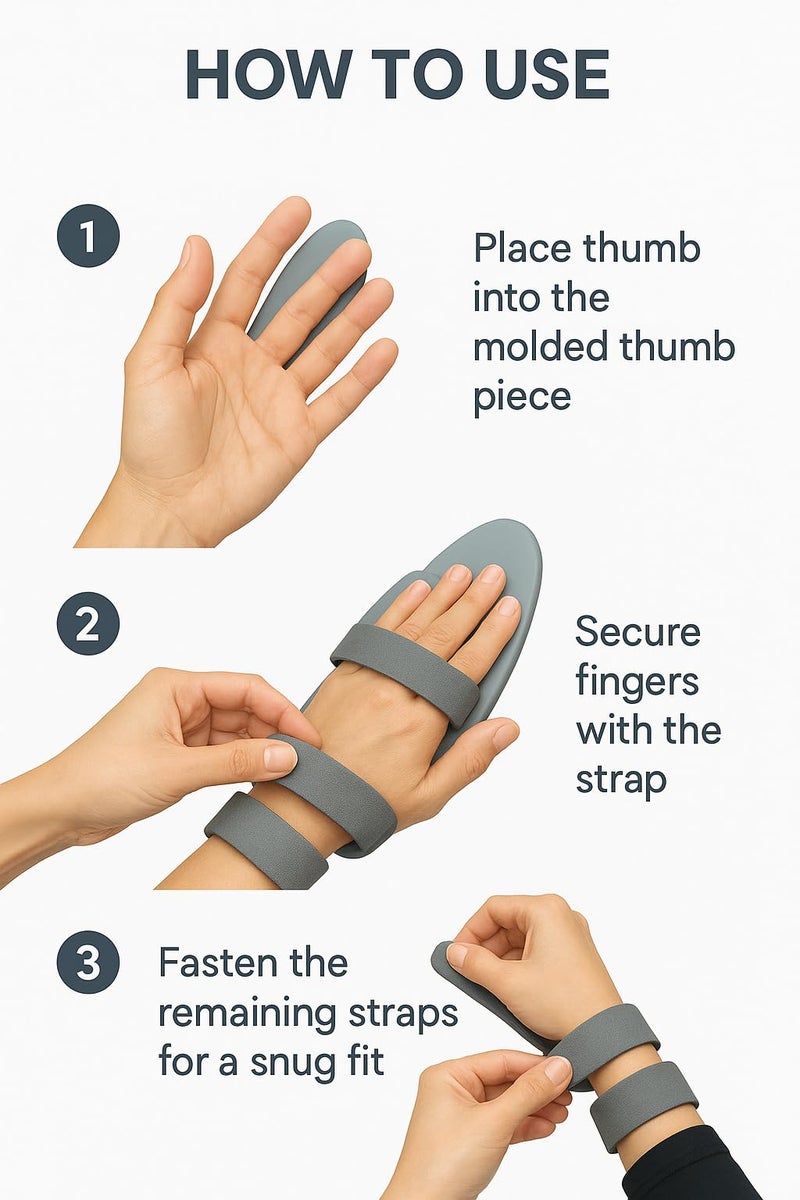 Dr Helix Cockup Splint Left hand Wrist Support Orthopedic Hand Brace for Carpal Tunnel, Sprain, Fracture & Pain Relief Adjustable, Breathable & Lightweight (Pack of 1) - Image 2
