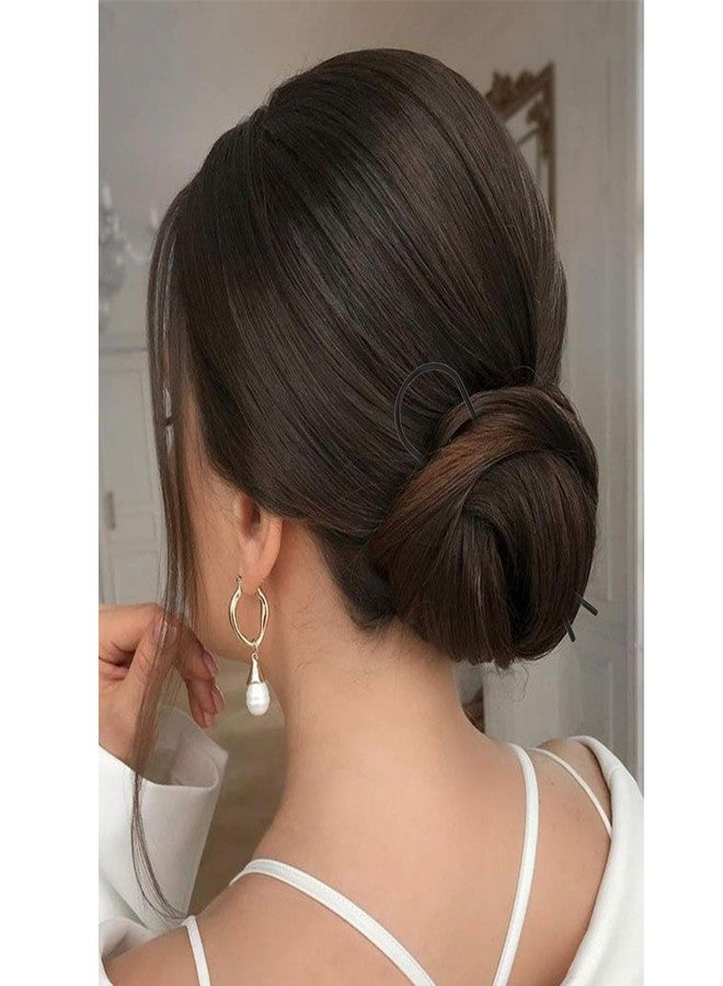 Uintoon French Hair Pin, 10 PCS Black Hair Pins for Women Metal Hair Side Combs, French Pins Hair, U Shaped Hair Pins for Buns Updos, French Pins Hair Stick Pin Hair Combs for Styling Hairpin Hair Accessories - Image 5