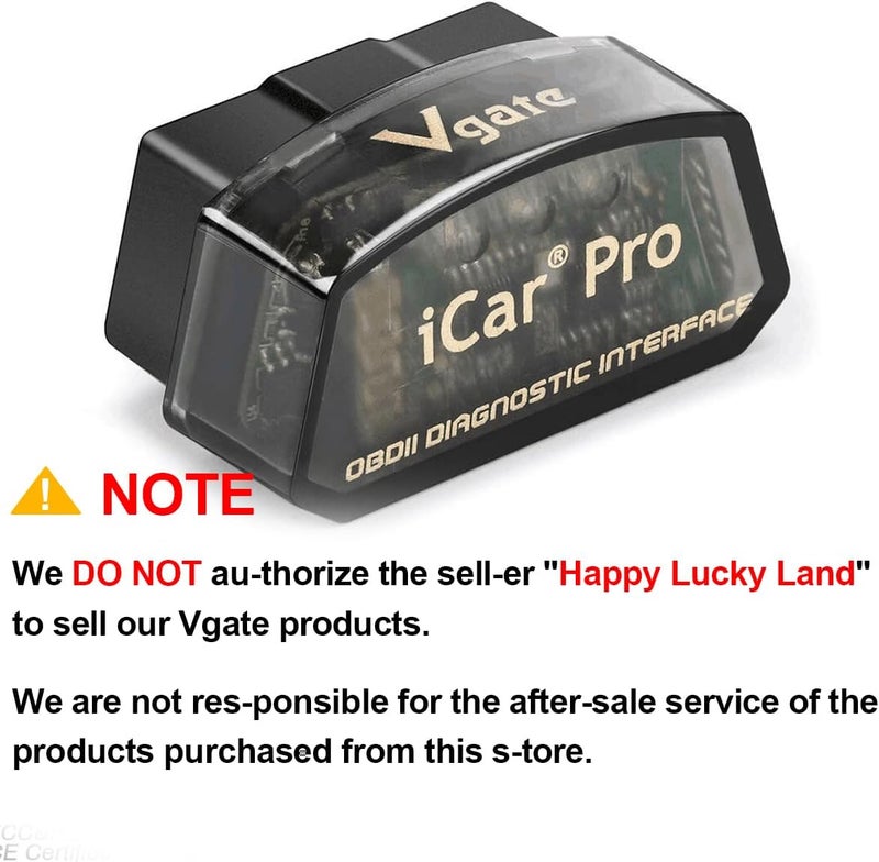 Vgate قارئ رموز الأعطال OBD2 iCar Pro Bluetooth 4.0 (BLE) ماسح رموز OBDII ضوء فحص المحرك للسيارات لنظام iOS/Android - Image 5