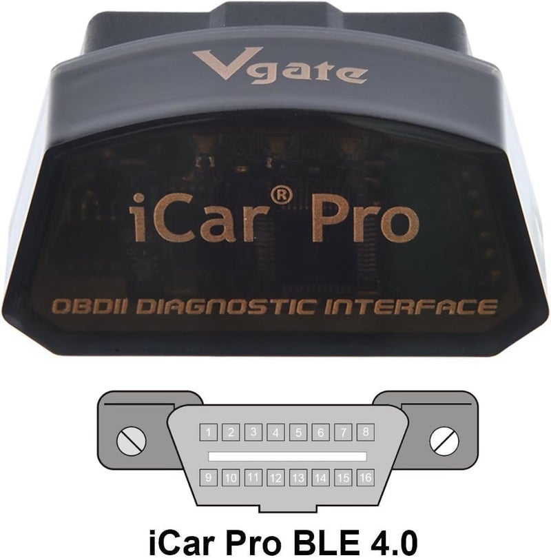 Vgate قارئ رموز الأعطال OBD2 iCar Pro Bluetooth 4.0 (BLE) ماسح رموز OBDII ضوء فحص المحرك للسيارات لنظام iOS/Android - Image 2