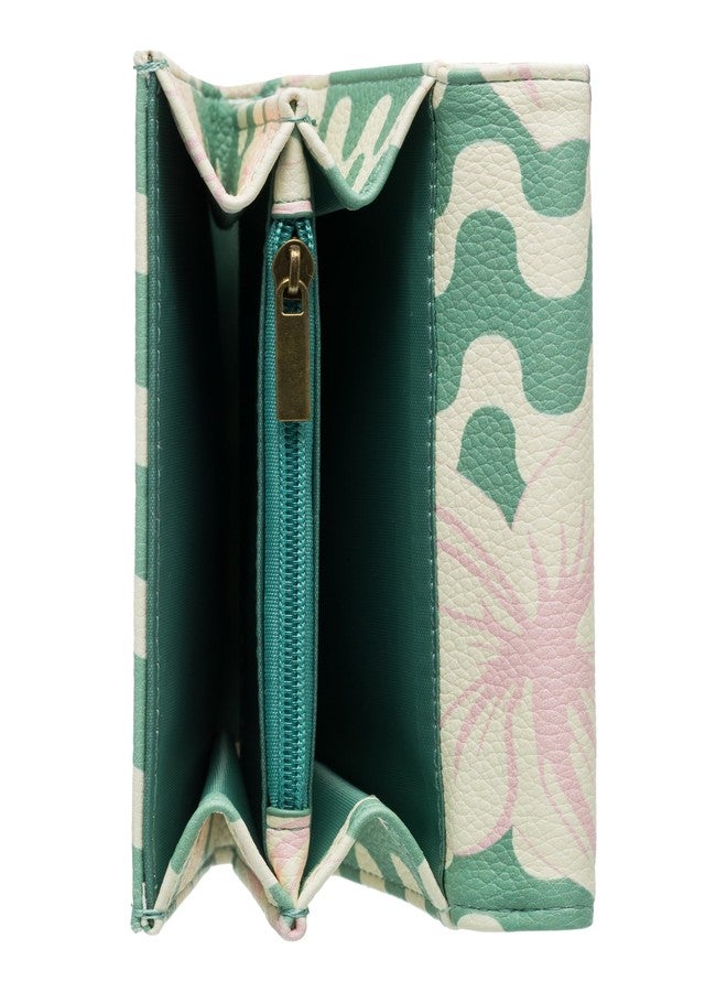 Roxy Women's Bifold, Sideral Love-Basil Party Waves - Image 3