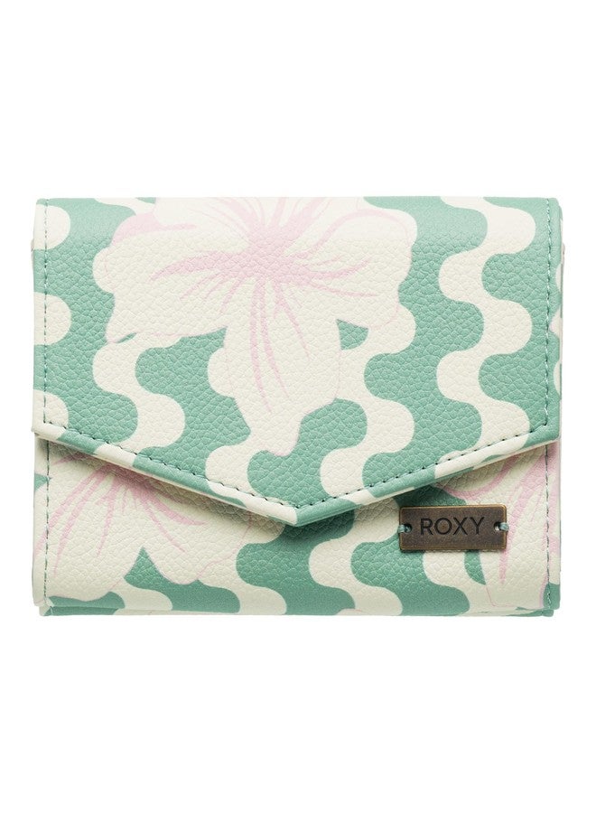 Roxy Women's Bifold, Sideral Love-Basil Party Waves - Image 1