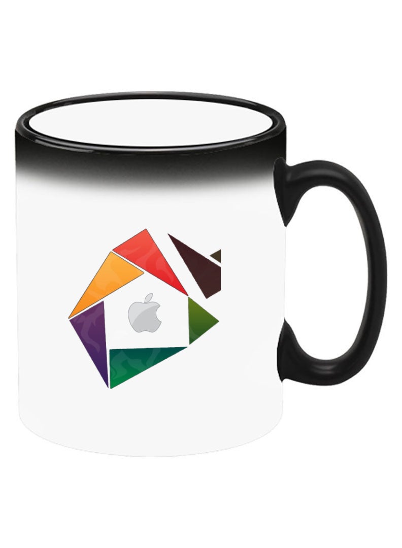 Theodor Color Changing Heat Sensitive Ceramic Mug, Image Revealed When HOT Liquid is Added! apple-triangle-logo - Image 2