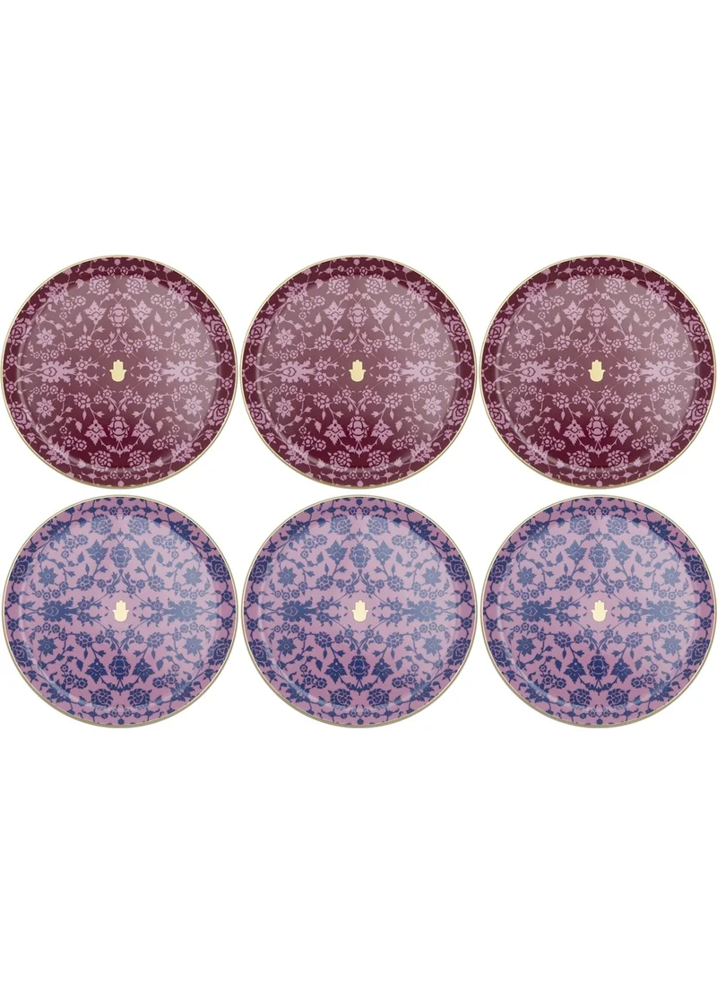 بورلاند Glamorous Fuchsia Pink Serving Plate 24 cm 6 Pieces
