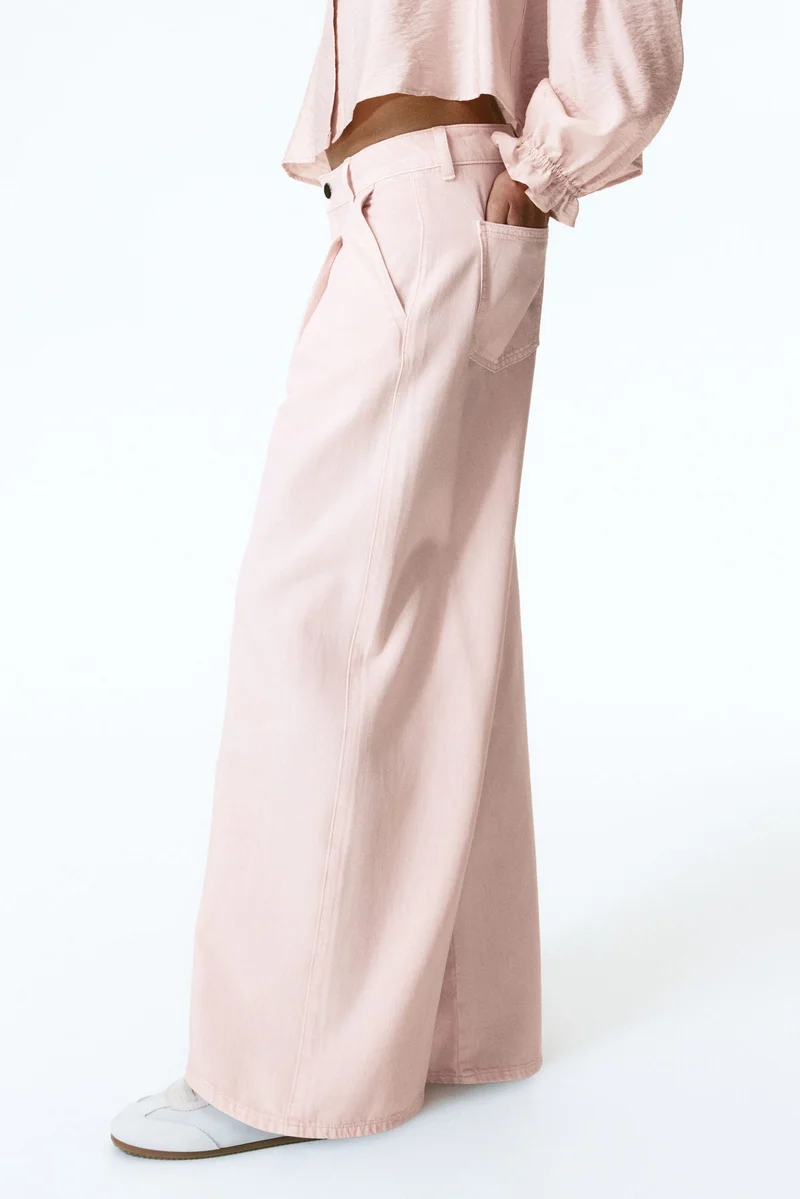 H&M Wide twill trousers