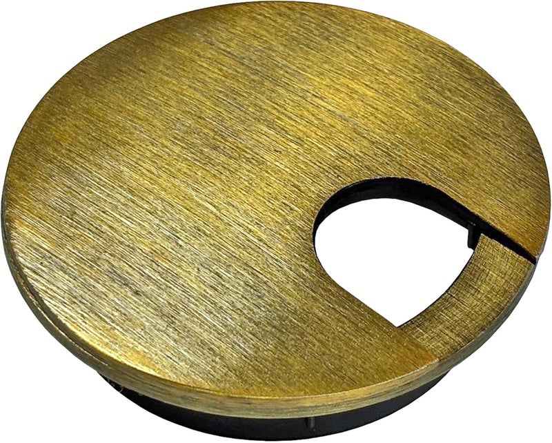 Electri Duct 2-3/8" Metal Desk Grommet Two-Piece Design (Brushed Bronze) | 2 Pack Set - Image 3