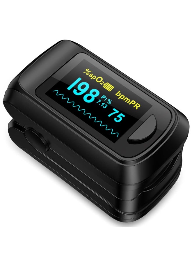 جهاز قياس الأكسجين ونبضات القلب بالإصبع - خفيف وسهل الاستخدام لمتابعة صحتك اليومية - Image 1