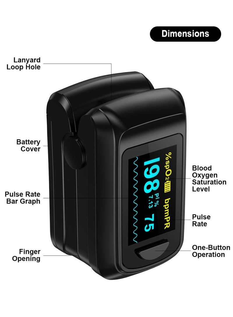 جهاز قياس الأكسجين ونبضات القلب بالإصبع - خفيف وسهل الاستخدام لمتابعة صحتك اليومية - Image 5