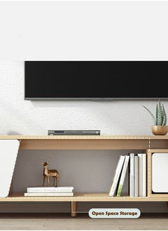 XiuWoo TV Table Adjustable Extendable TV Rack Cabinet Modern Media Storage Stand Console Table Adjustable Length120-200cm Beige and White For Living room Bedroom Office  - Image 3