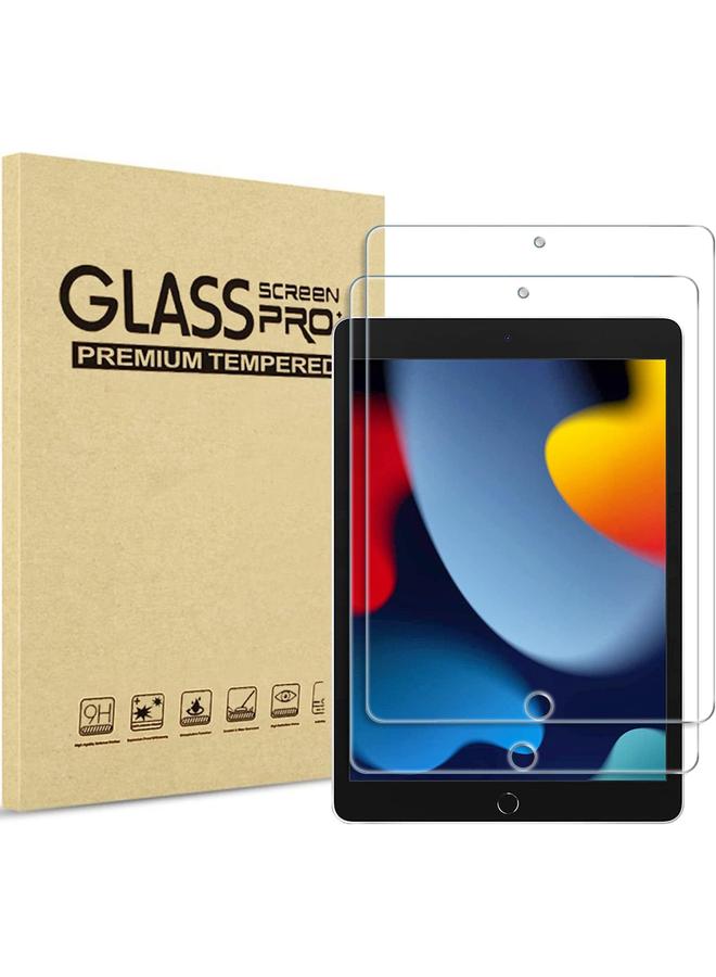 Procases 2 Pack Screen Protector For Ipad 10.2 Inch 9Th 8Th 7Th Generation 2021 2020 2019 Screen Protector 9H Tempered Glass Screen Protector Film Clear - Image 1