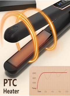 Arabest Ceramic Hair Straightener Fast Heat Titanium Hair Straightener for Stylish Styles 2-in-1 Hair Straightener and Curler Dual Voltage Styling Tool for Professional Salon Straightening/Curling/Waving  - Image 5