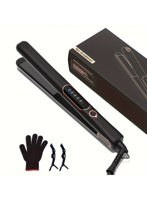 Ceramic Hair Straightener Fast Heat Titanium Hair Straightener for Stylish Styles 2-in-1 Hair Straightener and Curler Dual Voltage Styling Tool for Professional Salon Straightening/Curling/Waving