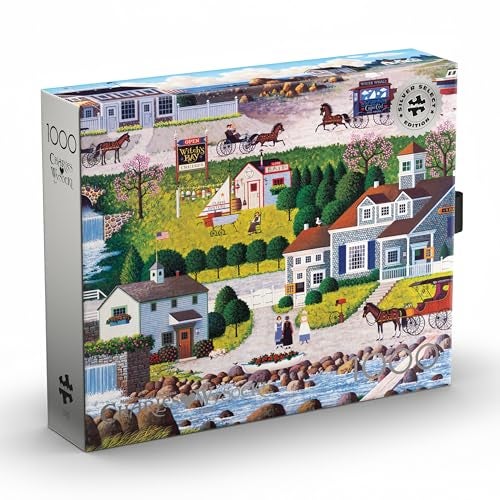 Buffalo Games Charles Wysocki Cricket Hawk Habor Siver Select 1000 Piece Jigsaw Puzzle Colorful Puzzles for Adults PrecisionCut Pieces - Image 1