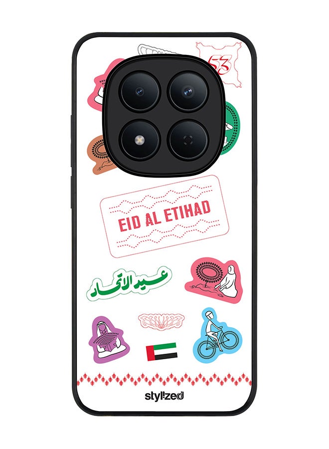 For Xiaomi Redmi Note 15 Pro 5G Case,Slim fit Camera Protection, Shockproof Thin Phone cover  - Eid Al Etihad 53 National Day Sticker Design
