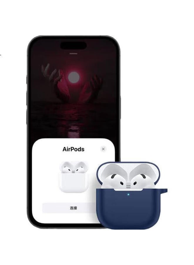 Kmaxai Silicone Protective Case With Hook For Airpods 4, Matte Finish Cover For Apple True Wireless Earbuds 4th Generation, Anti-fingerprint Solid Color Simple Design, Grey - Image 2