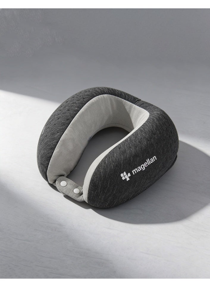 MAGELLAN Travel Neck Pillow – Soft & Ergonomic Neck Support Cushion with Front Snap Closure for Airplane, Car, Train & Office Use - Image 4
