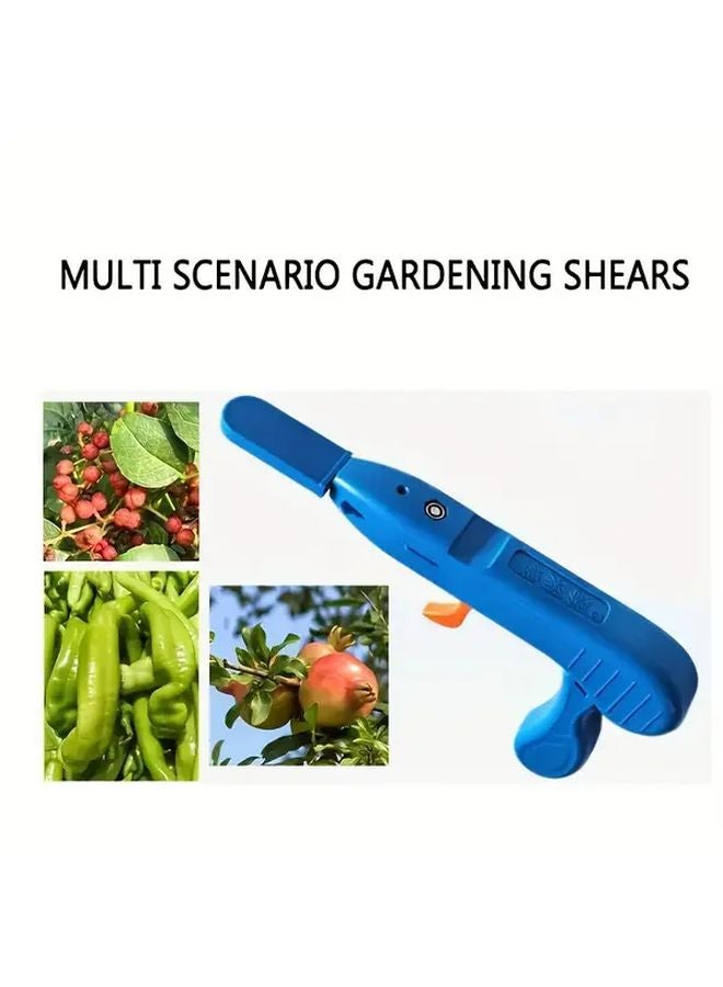Blue Heavy Duty Gardening Scissors Long Blade Non Slip Grip Ergonomic For Fruit Floral Grafting - Image 5