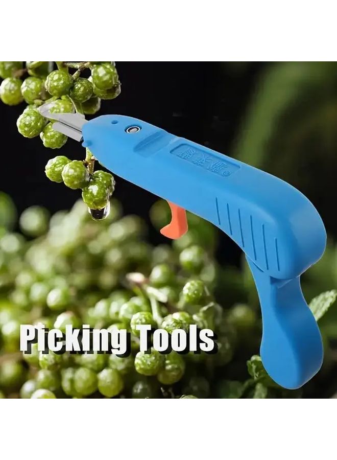 Blue Heavy Duty Gardening Scissors Long Blade Non Slip Grip Ergonomic For Fruit Floral Grafting - Image 3