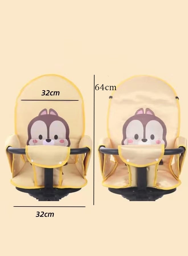 Berma Baby وسادة مقعد للأطفال حديثي الولادة، وسادة مقعد عربة الأطفال، فائقة النعومة، قابلة للتنفس، وسادة مقعد قابلة للتعديل، مناسبة لجميع المواسم، قابلة للعكس (أصفر) - Image 2