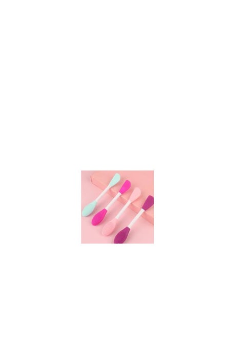 2 pieces different color Double Ended Silicone Face Mask Brush Applicator Mask Beauty Tool, Soft Silicone Facial Mask spatula B16