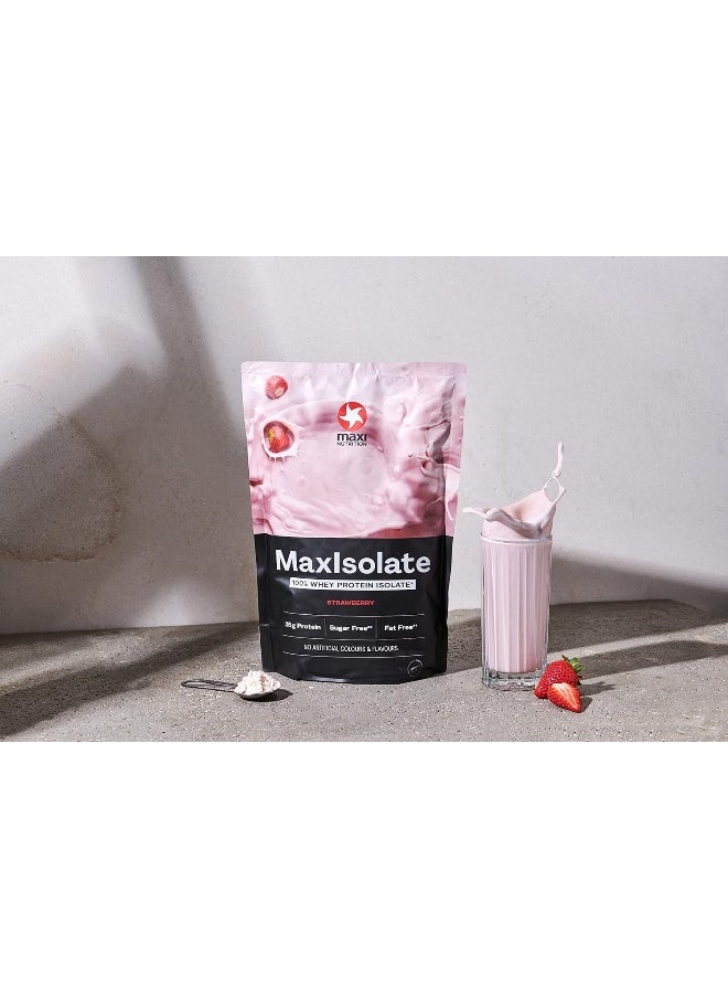 Maxi Nutrition 100% Whey Protein Maxisolate Low Sugar And Fat No Artificial Flavours Natural Strawberry Flavour 1 Kg  - Image 5