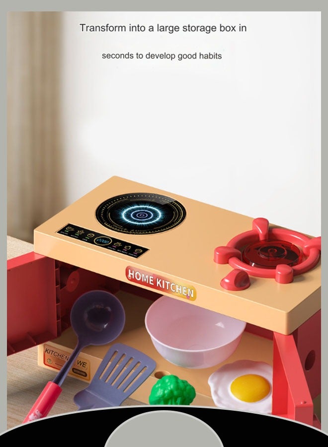 70Pcs Baby Kitchen Toy  Play House Toys with Water Pump Pressure Safe Fun Kitchen Sink Toys with Water Cycle System Pretend for  Kids - Image 4