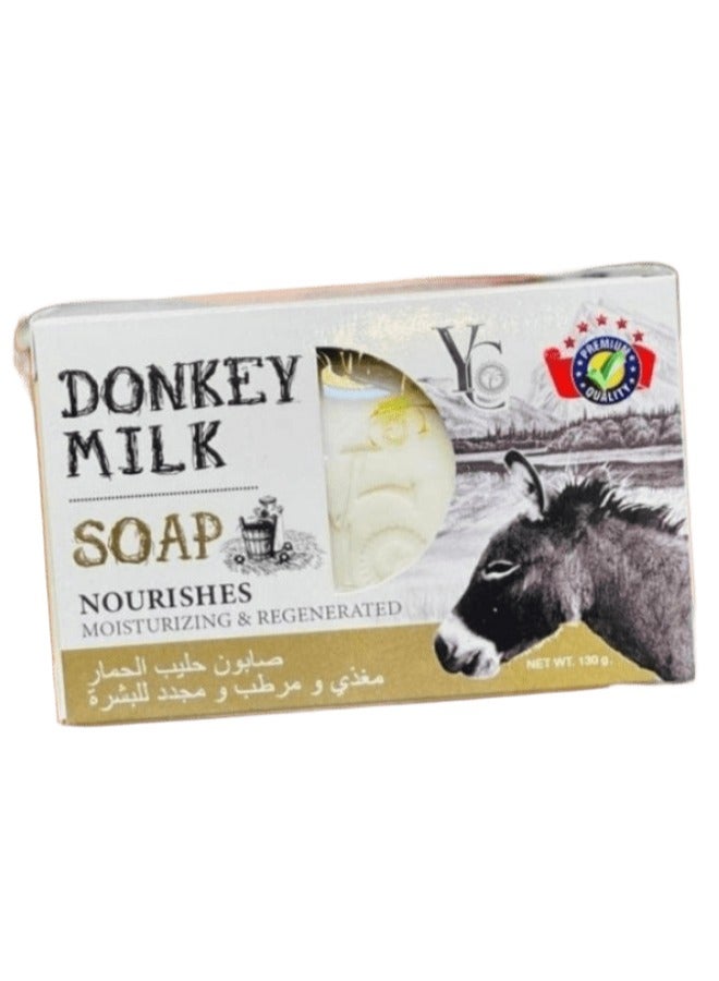 واي سي ثلاثة قطع من صابون حليب الحمار 130x3 جرام - Image 3