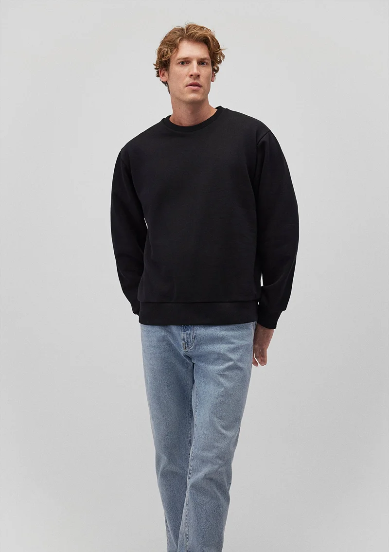 MAVI Crew Neck Black Basic Sweatshirt