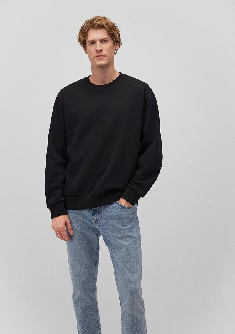 MAVI Crew Neck Black Basic Sweatshirt