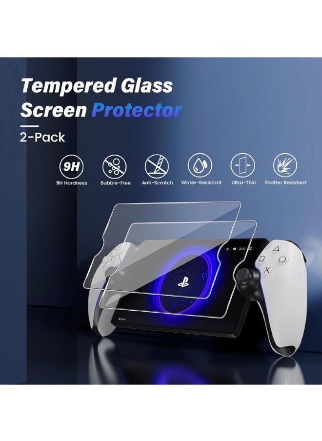 Lemon 2-Pack Screen Protector Compatible with PlayStation Portal Remote Player, Ultra HD Glass Protector 9H Hardness Easy to Install, Scratch Resistant Anti-Fingerprint Crystal Clear - Image 2