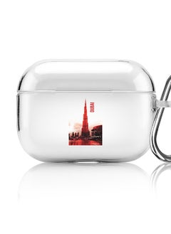 Classic Clear printed Case for Apple AirPods Pro 2nd Generation Thin Transparent Cover [Designed for Apple AirPods Pro 2nd Generation] - Dubai - The Burj