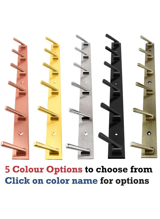 DOCOSS Stainless Steel Wall Hooks For Hanging Cloth And Towel Hangers For Wall Hook,Door Hangers,Hook Rail Pack Of 2, Silver - Image 3