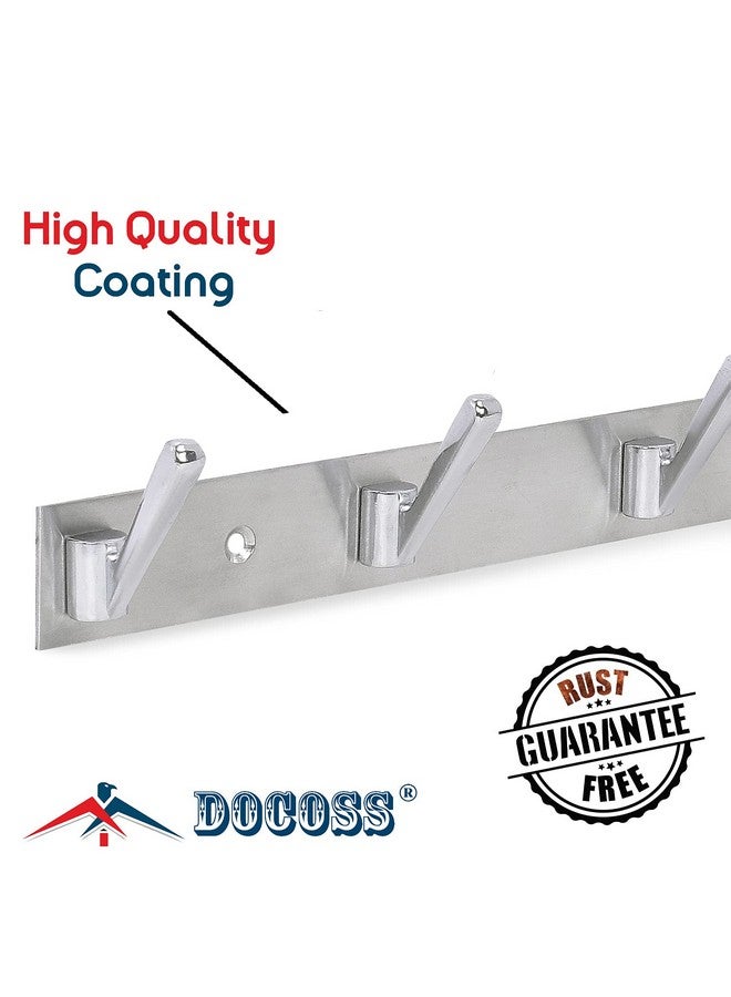 DOCOSS Stainless Steel Wall Hooks For Hanging Cloth And Towel Hangers For Wall Hook,Door Hangers,Hook Rail Pack Of 2, Silver - Image 4