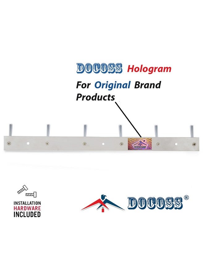 DOCOSS Stainless Steel Wall Hooks For Hanging Cloth And Towel Hangers For Wall Hook,Door Hangers,Hook Rail Pack Of 2, Silver - Image 5