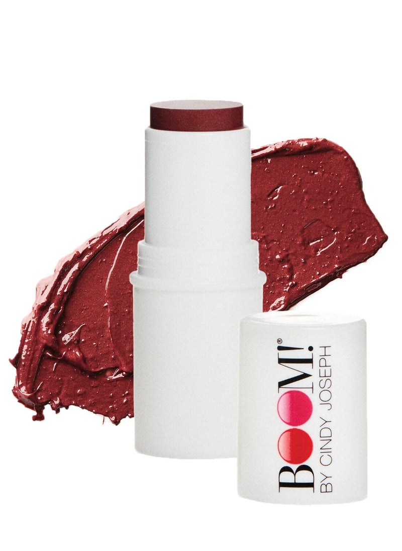 BOOM! by Cindy Joseph - BOOM Beauty Boom Stick Berry: 3-in-1 Cream Blush Stick for Eyes, Lips & Cheek, Long-Wearing Blendable & Building Color Vegan Lipstick Pen for All Skin - Image 1