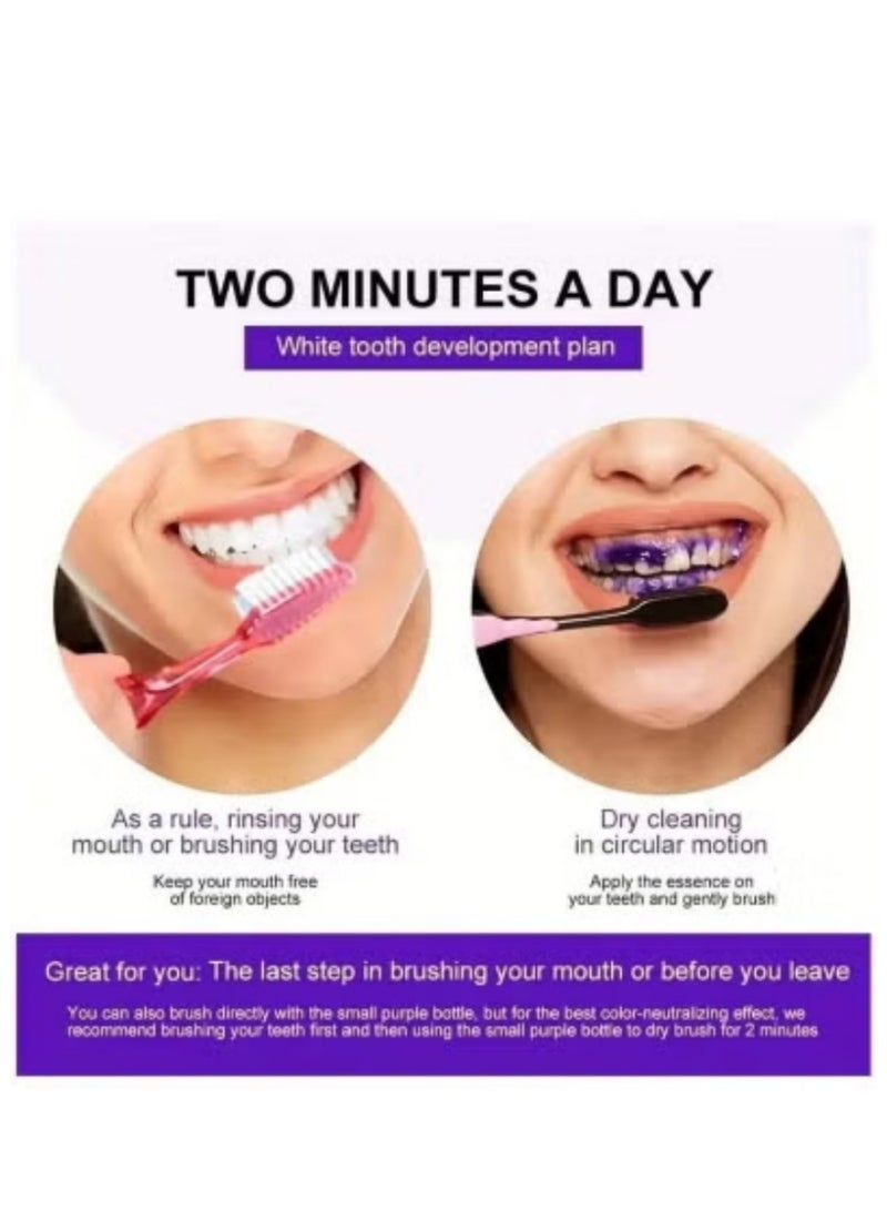 HiSmile Twin Pack Purple Color Correcting Toothpaste – Brightening Stain Remover for Yellow Teeth, Coffee & Smoke - Image 2