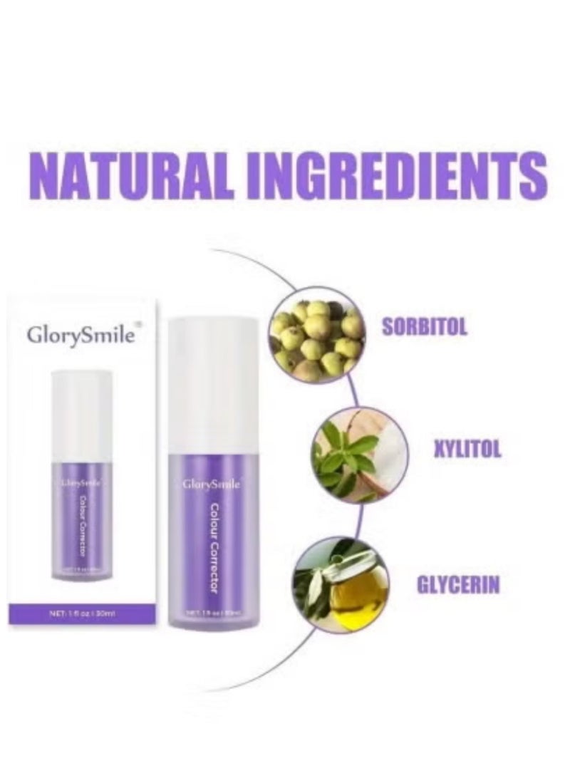 HiSmile Twin Pack Purple Color Correcting Toothpaste – Brightening Stain Remover for Yellow Teeth, Coffee & Smoke - Image 3