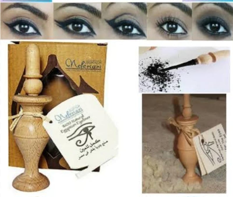 Nefertari 100% Natural Egyptian Eyeliner in Powder Form, Handmade Eyeliner with Pharaoh packing - Image 2