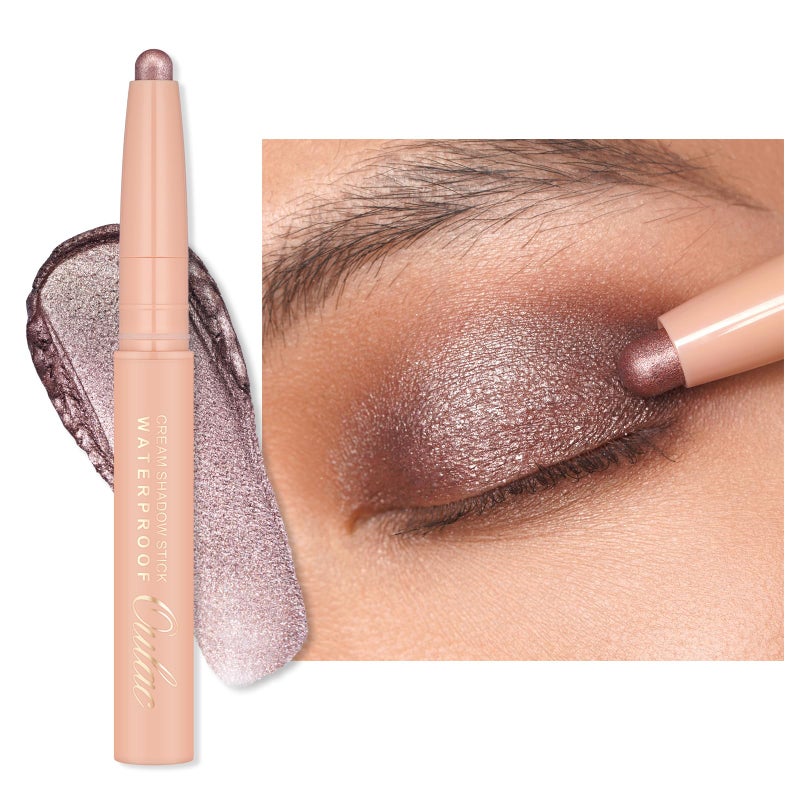 Oulac Waterproof Eye Shadow Stick Smooth and Long Lasting, Shimmering Glitter Finish, Blendable Eyes Makeup, Vegan & Cruelty-Free 1.25g, 17 Hollywood Dream - Image 1