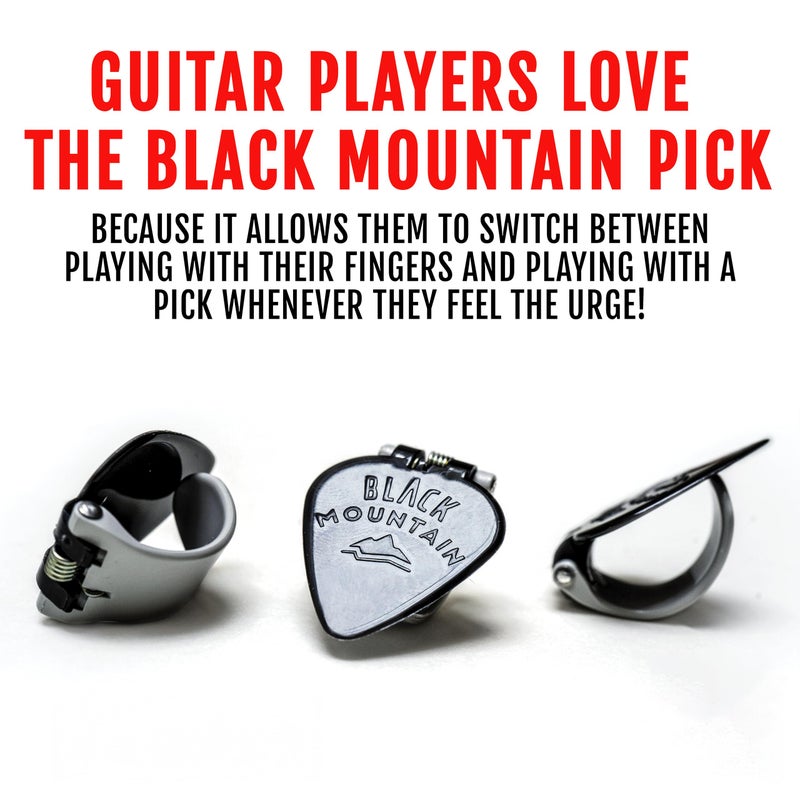 Black Mountain Medium Gauge Thumb Picks for Acoustic Guitar, Electric Guitar, Ukulele, Banjo, and More - Spring Loaded Universal Fit for Medium to XL Thumbs - Premium Finger Picks - Image 4