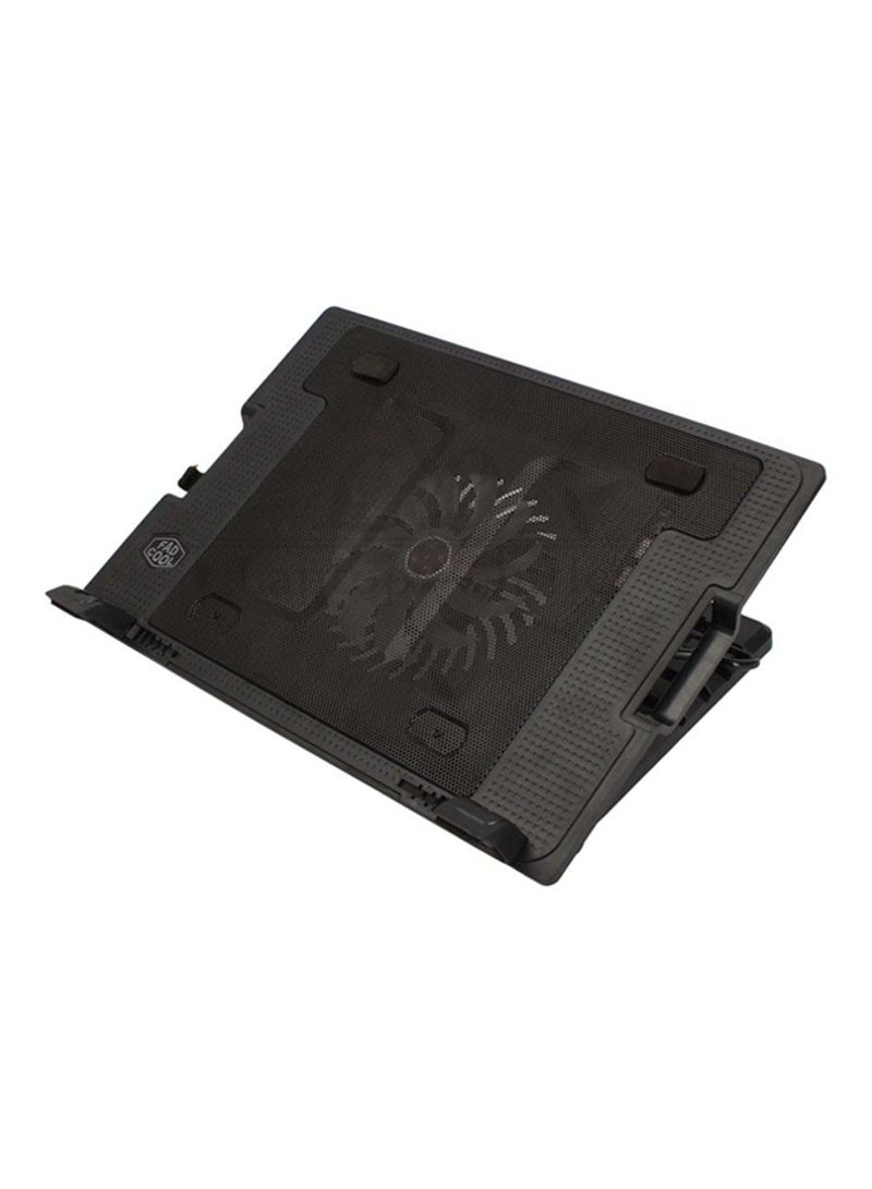 Loquat Adjustable Laptop Cooling Pad Black - Image 1