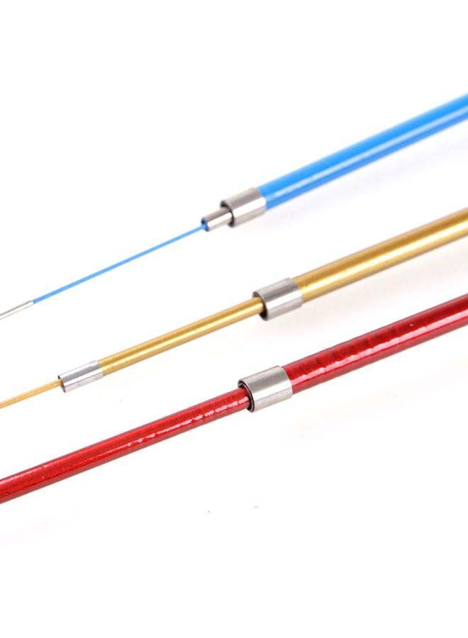 NIBEMINENT Three-section retractable fishing rod Red 38x3x3cm - Image 2